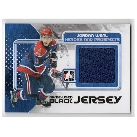 2010-11 ITG Heroes and Prospects Game Used Jerseys Black #M24 Jordan Weal (40-X157-OTHERS)