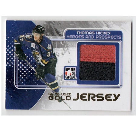 2010-11 ITG Heroes and Prospects Game Used Jerseys Gold #M47 Thomas Hickey (100-X156-ISLANDERS)