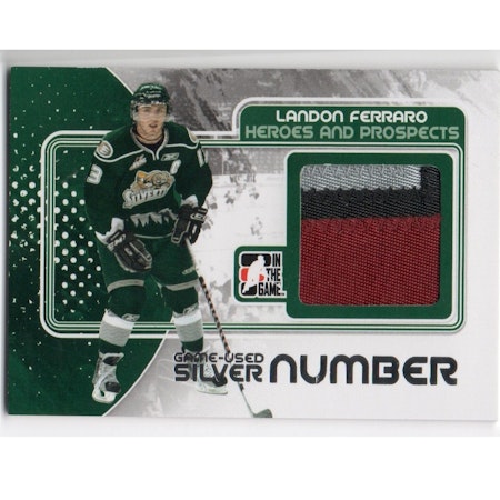 2010-11 ITG Heroes and Prospects Game Used Numbers Silver #M27 Landon Ferraro (100-X148-OTHERS)