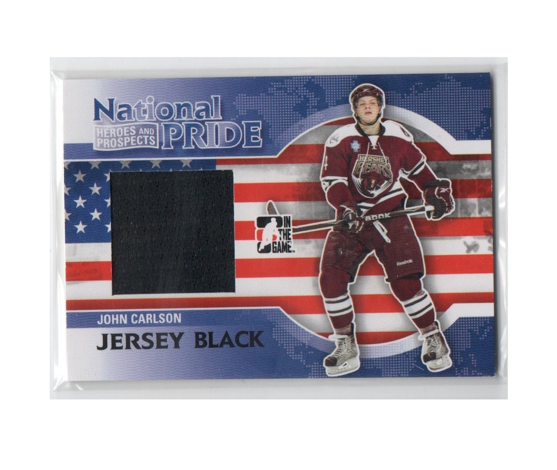 2010-11 ITG Heroes and Prospects National Pride Jerseys Black #NATP05 John Carlson (100-X146-CAPITALS)