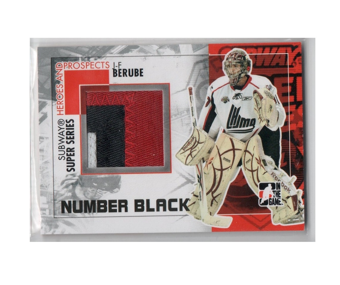 2010-11 ITG Heroes and Prospects Subway Series Numbers Black #SSM11 Jean-Francois Berube (100-X146-OTHERS)
