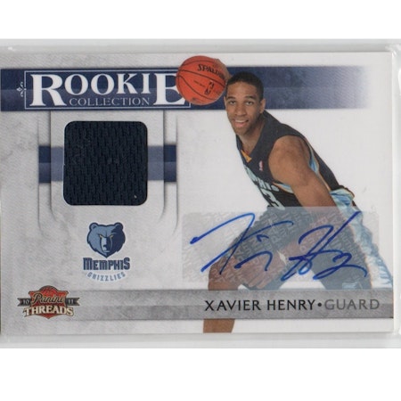 2010-11 Panini Threads Rookie Collection Materials Signatures #12 Xavier Henry (50-X26-NBAGRIZZLIES)