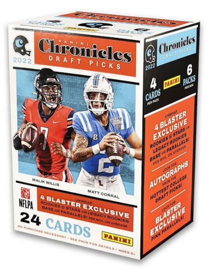 2022 Panini NFL Chronicles Draft Picks Football (Blaster Box)