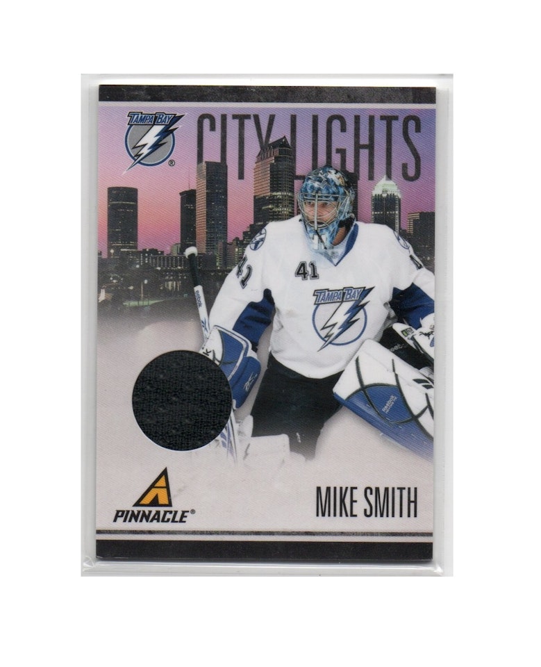 2010-11 Pinnacle City Lights Materials #32 Mike Smith (25-X224-GAMEUSED-SERIAL-LIGHTNING)