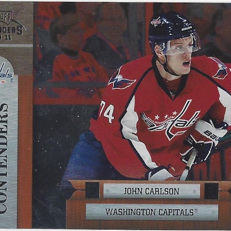2010-11 Playoff Contenders Rookie of the Year Contenders #7 John Carlson (12-34x1-CAPITALS)