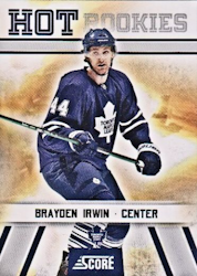 2010-11 Score #526 Brayden Irwin HR RC (10-37x9-MAPLE LEAFS)