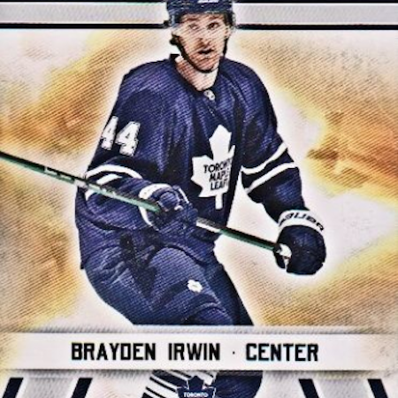 2010-11 Score #526 Brayden Irwin HR RC (10-37x9-MAPLE LEAFS)