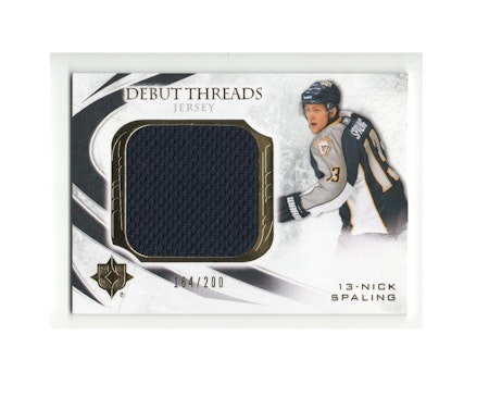 2010-11 Ultimate Collection Debut Threads #DTNS Nick Spaling (25-X15-PREDATORS)