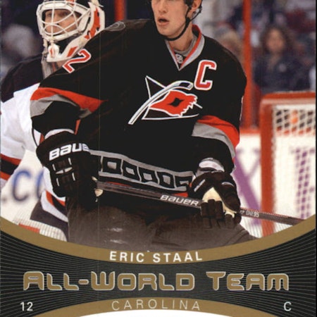 2010-11 Upper Deck All World Team #AW28 Eric Staal (15-X59-HURRICANES)