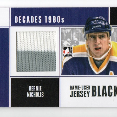 2010-11 ITG Decades 1980s Game Used Jerseys Black #M04 Bernie Nicholls (40-X327-NHLKINGS)