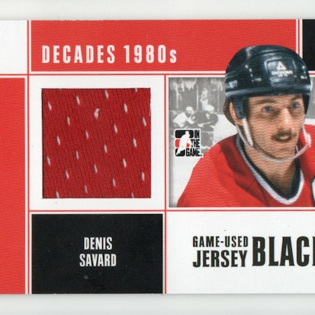 2010-11 ITG Decades 1980s Game Used Jerseys Black #M24 Denis Savard (40-X327-BLACKHAWKS)