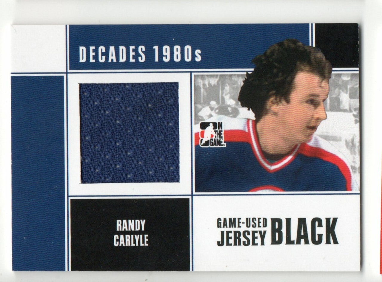 2010-11 ITG Decades 1980s Game Used Jerseys Black #M52 Randy Carlyle (40-X327-NHLJETS)
