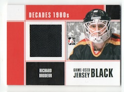 2010-11 ITG Decades 1980s Game Used Jerseys Black #M54 Richard Brodeur (40-X327-CANUCKS)