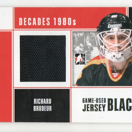 2010-11 ITG Decades 1980s Game Used Jerseys Black #M54 Richard Brodeur (40-X327-CANUCKS)