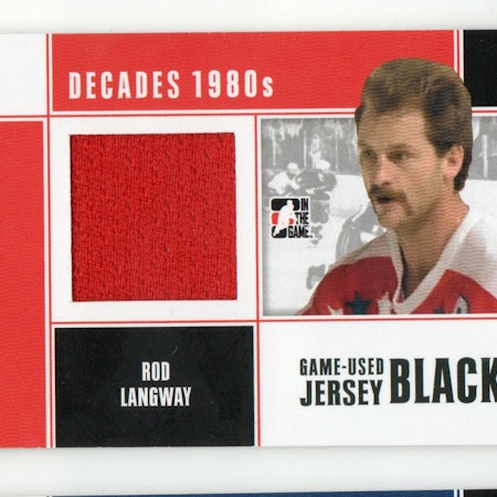 2010-11 ITG Decades 1980s Game Used Jerseys Black #M57 Rod Langway (40-X327-CAPITALS)
