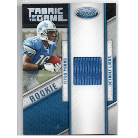 2011 Certified Rookie Fabric of the Game #21 Titus Young (30-X219-NFLLIONS)