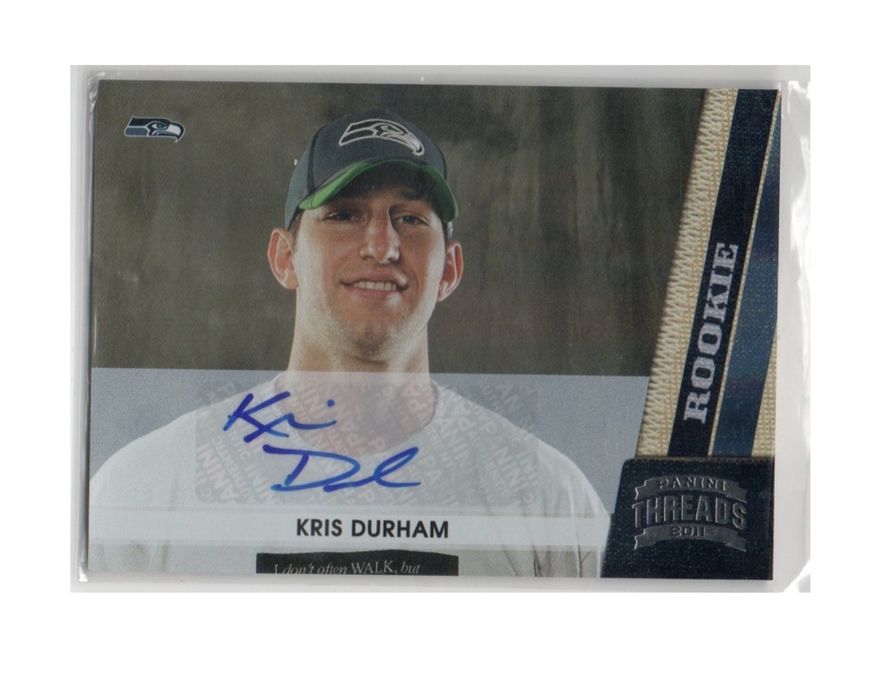 2011 Panini Threads Autographs Silver #206 Kris Durham (30-X243-NFLSEAHAWKS)