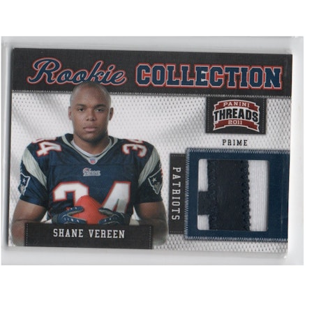 2011 Panini Threads Rookie Collection Materials Prime #29 Shane Vereen (40-X261-NFLPATRIOTS)