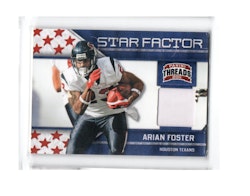 2011 Panini Threads Star Factor Materials Prime #1 Arian Foster (40-X254-NFLTEXANS)