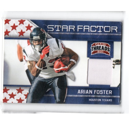 2011 Panini Threads Star Factor Materials Prime #1 Arian Foster (40-X254-NFLTEXANS)