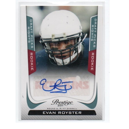 2011 Prestige Draft Picks Rights Autographs #240 Evan Royster (30-X255-NFLREDSKINS)