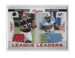2011 Prestige League Leaders Materials #6 Michael Turner Chris Johnson (40-X70-NFLFALCONS+NFLTITANS)