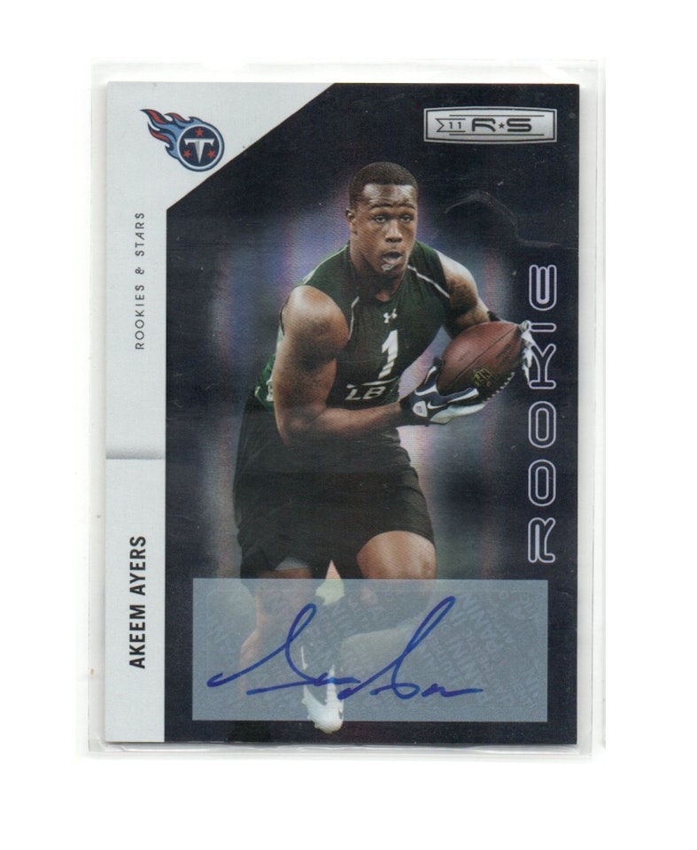 2011 Rookies and Stars Rookie Autographs Holofoil #154 Akeem Ayers (30-X243-NFLTITANS)