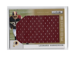 2011 Rookies and Stars Rookie Jersey Jumbo Swatch Gold #254 Leonard Hankerson (40-X245-NFLREDSKINS)
