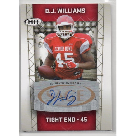 2011 SAGE HIT Autographs #75 D.J. Williams (30-X259-NFLPACKERS)