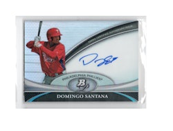 2011 Bowman Platinum Prospect Autograph Refractors #DS Domingo Santana (25-X252-MLBPHILLIES)
