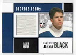 2010-11 ITG Decades 1980s Game Used Jerseys Black #M02 Allan Bester (40-X336-MAPLE LEAFS)