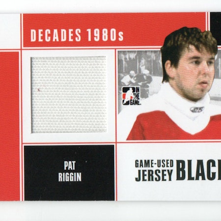 2010-11 ITG Decades 1980s Game Used Jerseys Black #M48 Pat Riggin (30-X336-CAPITALS)