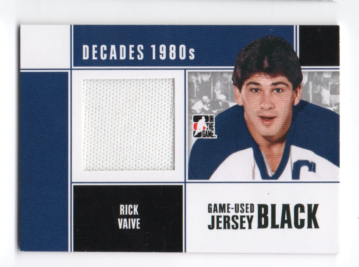 2010-11 ITG Decades 1980s Game Used Jerseys Black #M56 Rick Vaive (40-X336-MAPLE LEAFS)