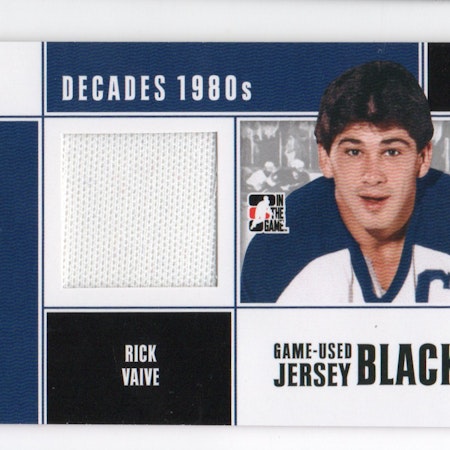 2010-11 ITG Decades 1980s Game Used Jerseys Black #M56 Rick Vaive (40-X336-MAPLE LEAFS)