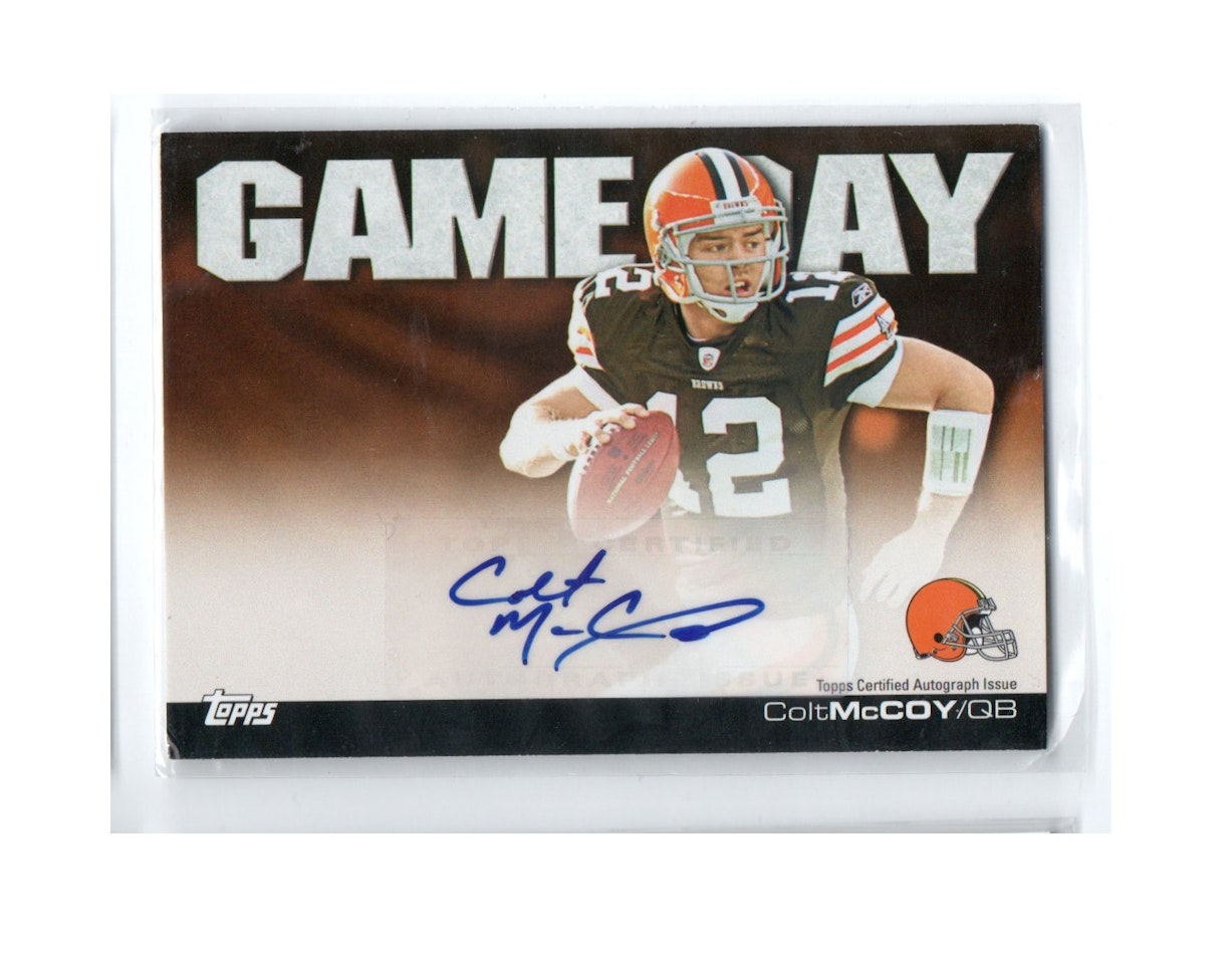 2011 Topps Game Day Autographs #GDACM Colt McCoy (50-X204-NFLBROWNS)