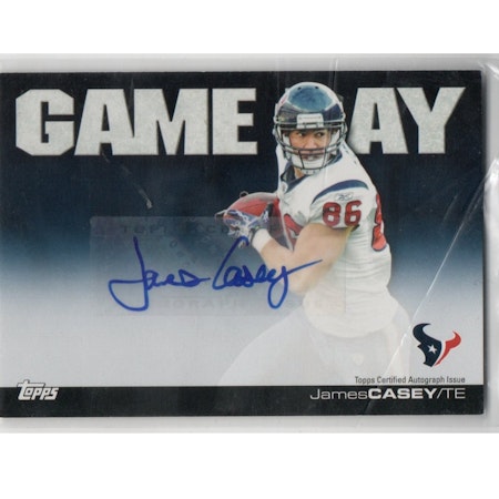 2011 Topps Game Day Autographs #GDAJC James Casey (30-X241-NFLTEXANS)