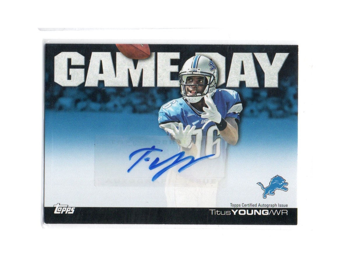 2011 Topps Game Day Autographs #GDATY Titus Young (30-X254-NFLLIONS)