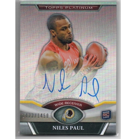 2011 Topps Platinum Rookie Autographs #43 Niles Paul (30-X220-NFLREDSKINS)