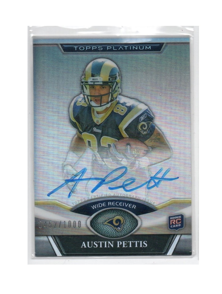 2011 Topps Platinum Rookie Autographs #96 Austin Pettis (30-X11-NFLRAMS)