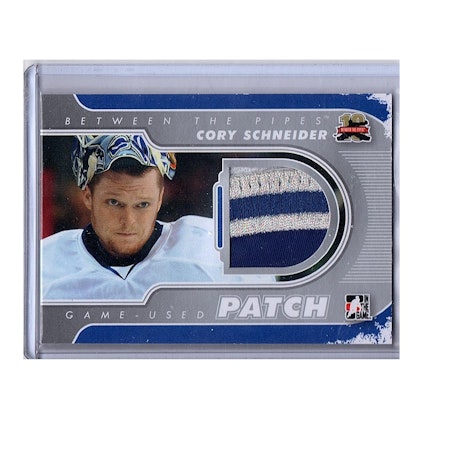 2011-12 Between The Pipes Jerseys Patch Silver #M06 Cory Schneider (100-X47-CANUCKS)