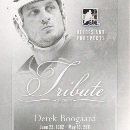 2011-12 ITG Heroes and Prospects #199 Derek Boogaard TRIB (10-X2-NHLWILD)