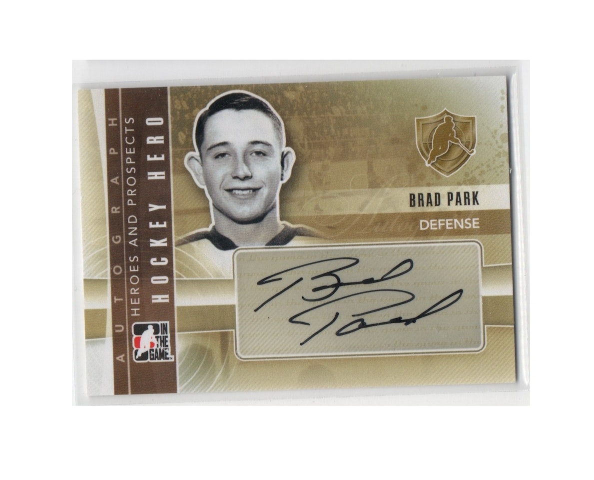 2011-12 ITG Heroes and Prospects Autographs #ABP Brad Park SP (80-X159-BRUINS)