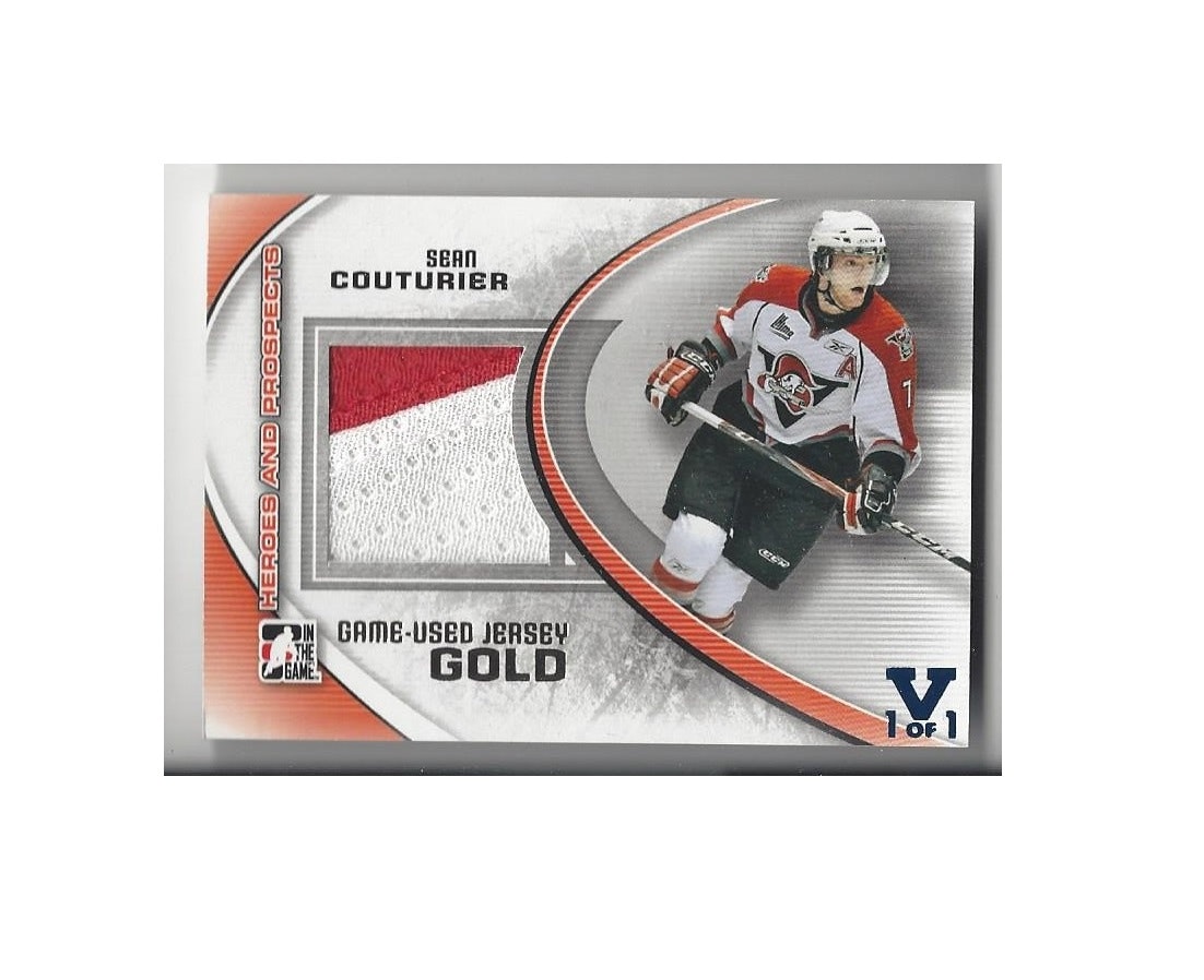 2011-12 ITG Heroes and Prospects Game Used Jerseys Gold #M19 Sean Couturier (150-X37-FLYERS)