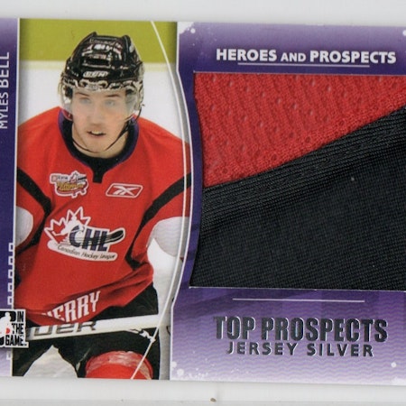 2011-12 ITG Heroes and Prospects Top Prospects Jerseys Silver #TPM02 Myles Bell (30-X295-NHLOTHERS)