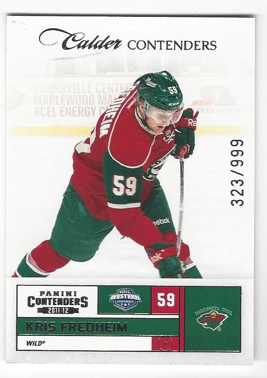 2011-12 Panini Contenders #193 Kris Fredheim RC (15-X108-NHLWILD)