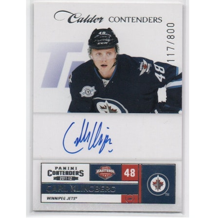 2011-12 Panini Contenders #258 Carl Klingberg AU RC (30-X130-NHLJETS)