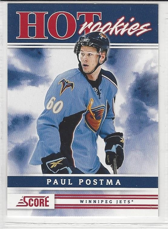 2011-12 Score #501 Paul Postma HR RC (10-287x1-THRASHERS)