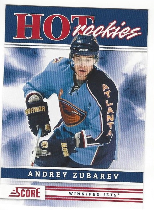 2011-12 Score #539 Andrey Zubarev HR RC (10-X150-THRASHERS+NHLJETS)