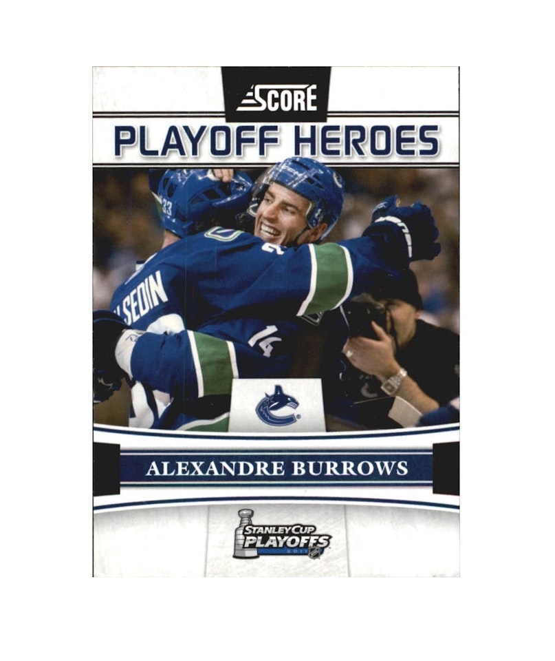 2011-12 Score Playoff Heroes #3 Alexandre Burrows (12-X161-CANUCKS)