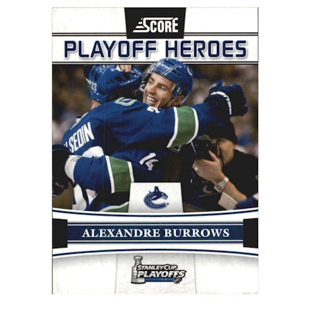 2011-12 Score Playoff Heroes #3 Alexandre Burrows (12-X161-CANUCKS)